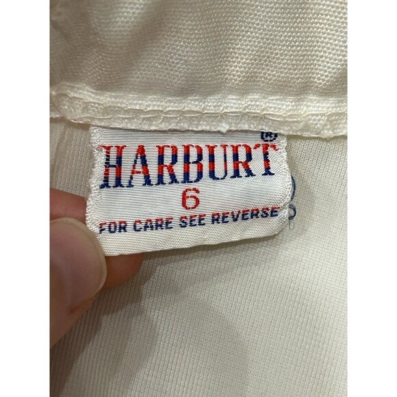 Vintage Harburt Elastic Waist Pull On Skort Cream Sz 6 Front Slits Mushroom - Picture 5 of 10